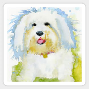 Coton de Tulear Watercolor - Dog Lovers Sticker